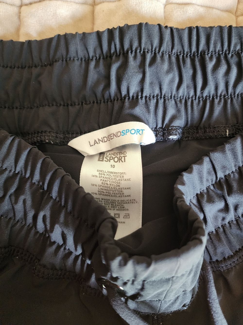 Lands' End Black Womens Swim Shorts
